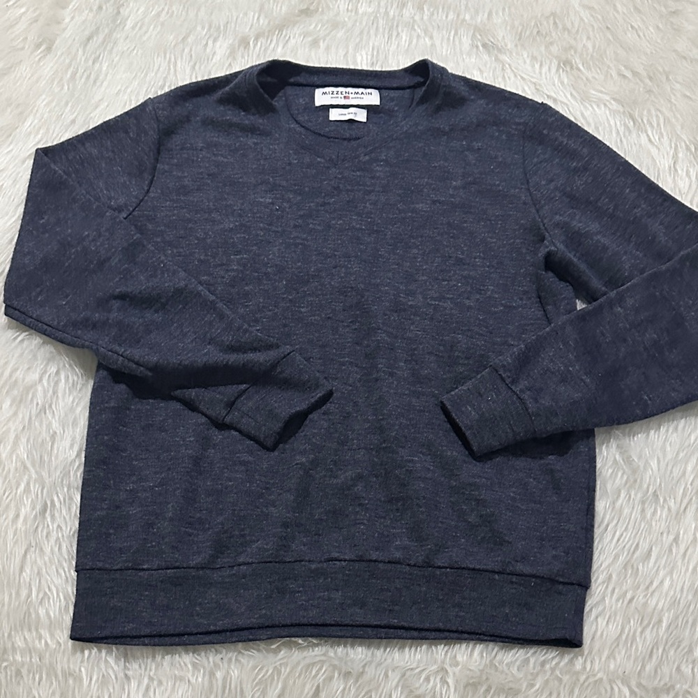 Mizzen+Main Men's Dark Blue Crewneck Sweater